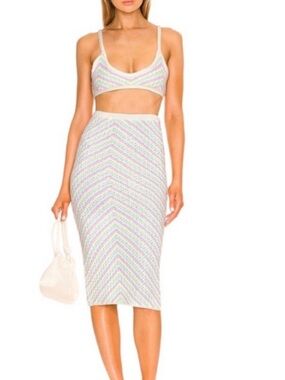 For The Love & Lemons Sweater Knit Skirt Set(Size Small)